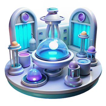 vibrant modern dramatic rustic A futuristic laboratory filled with holographic displays and advanced technology, clean, sterile aesthetic, bright, even lighting original authentic png