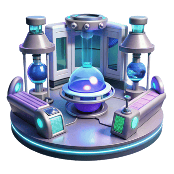 beautiful classic serene traditional A futuristic laboratory filled with holographic displays and advanced technology, clean, sterile aesthetic, bright, even lighting high quality original png