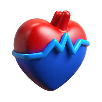 impressive creative wonderful creative A digital representation of a human heart beating, glowing red and blue, medical illustration style, dark background lighting genuine detailed png