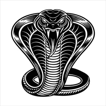 King cobra black color vector