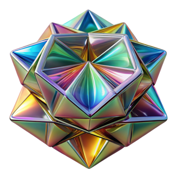 elegant vintage A kaleidoscope of fragmented reflections, distorted and refracted through a prism, with a vibrant, psychedelic color palette, in a cubist style premium png