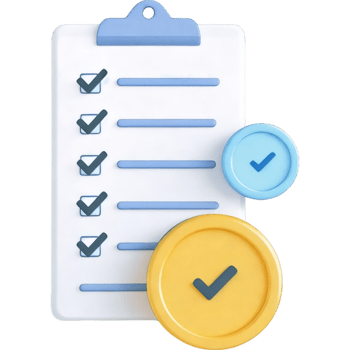 Clipboard with Detailed Checklist and Checkmarks png
