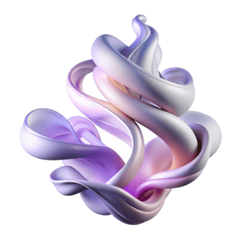magnificent traditional Intertwined, flowing ribbons of smoke and light, in shades of lavender, rose, and silver, illuminated by a gentle, diffused light detailed png