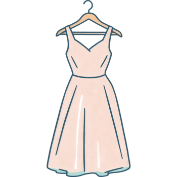 Elegant Pink Summer Dress png