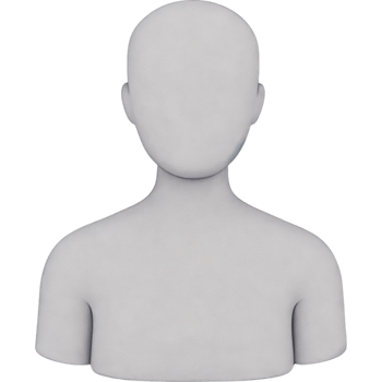 Gray 3D Male Avatar png