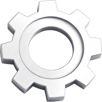Silver Gear Mechanism png