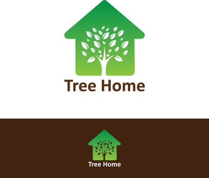 Tree Home Logo green home logo vector