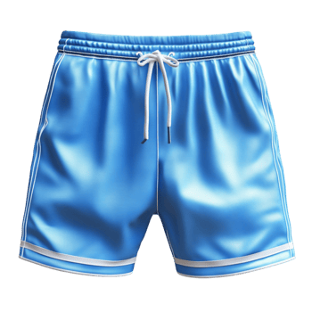 Stylish Denim Blue Summer Shorts Isolated on a transparent background png