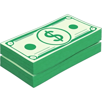 Stack of Green Dollar Bills png
