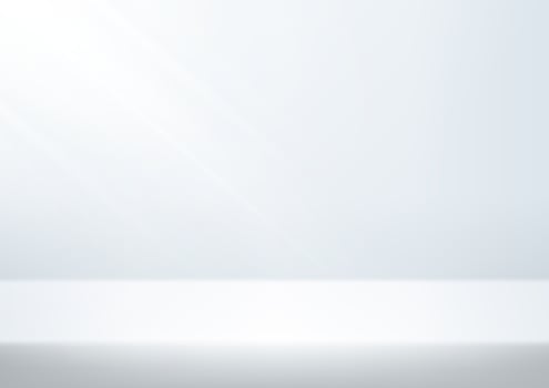 Empty white and gray studio background. Empty Room Studio with table. Space for selling products, backdrop, wallpaper, background, text. Gradient table. illustration. vector
