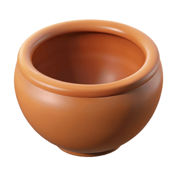 empty clay bowl pot decoration png