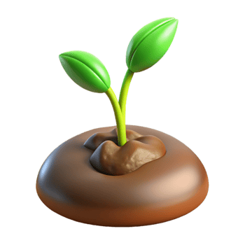 elegant traditional A sprouting seed pushing through the soil, reaching towards the light, time lapse photography style high resolution png
