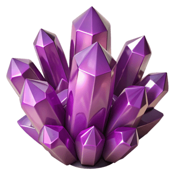 extraordinary creative A cluster of amethyst crystals, sparkling and multifaceted, dark background, gemstone photography style authentic png