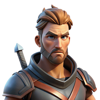 impressive creative Portrait of a stoic warrior with battle scars, a stern expression, and a gleaming sword, dramatic lighting, realistic style genuine png