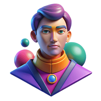 beautiful rustic Portrait of an abstract figure composed of geometric shapes and vibrant colors, neon lighting, abstract art style 4K png