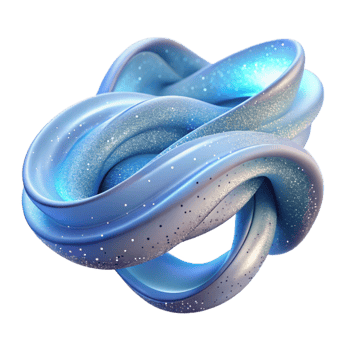magnificent rustic A flowing, ribbon like form composed of thousands of tiny, shimmering particles, lit by a cool, ethereal glow, in a dreamlike, surrealist style professional png