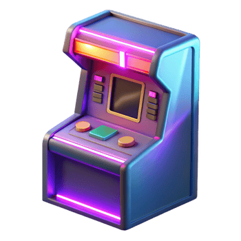 extraordinary modern Retro Arcade Game 3D Render detailed png