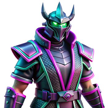 Neon Knight 3D Render png