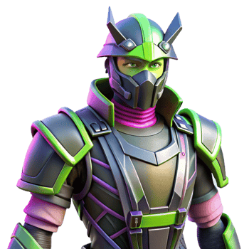 Neon Green Armor 3D Render png