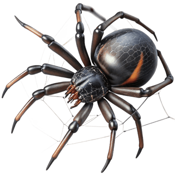 magnificent rustic A close up of a spider spinning its web, intricate details of the web and spider, macro photography style, dark and moody lighting authentic png