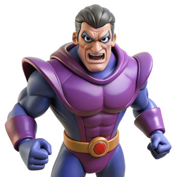 wonderful artistic 3D Cartoon Superhero Illustration authentic png