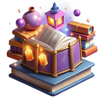 beautiful rustic Magical Book 3D Illustration high resolution png