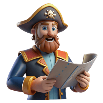 wonderful creative Jolly Pirate Captain 3D Illustration genuine png