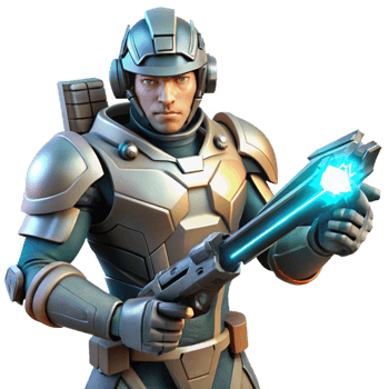 dramatic abstract A futuristic soldier in power armor holding a glowing energy weapon, science fiction style, dynamic lighting 4K png