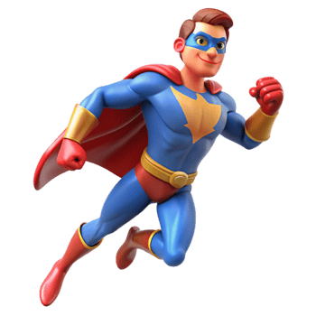 3D Superhero Illustration A Dynamic Cartoon Character png