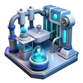 impressive creative Futuristic 3D Lab Illustration 4K png