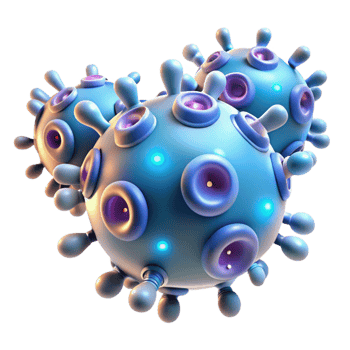wonderful creative A microscopic view of nanobots repairing damaged cells, glowing with bioluminescent energy, scientific illustration style high quality png