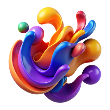 magnificent creative Vibrant 3D Liquid Abstract Background premium png