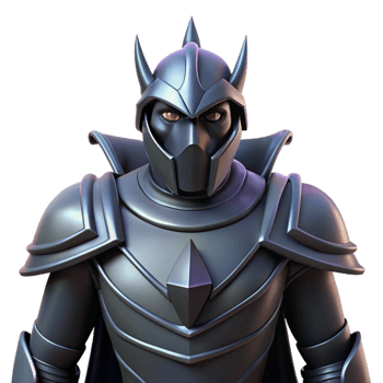 elegant contemporary Dark Knight 3D Render high quality png