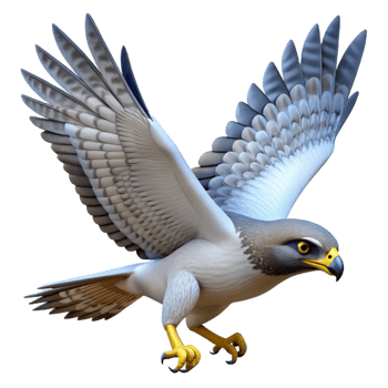Majestic Falcon 3D Render png