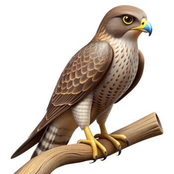 vibrant contemporary Majestic Hawk 3D Illustration authentic png