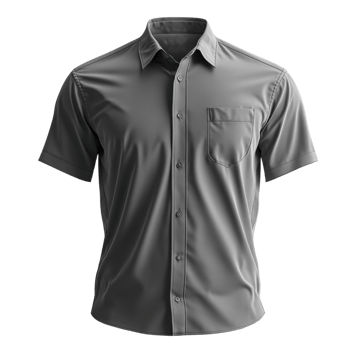 short sleeve gray shirt with pocket, perfect for casual wear and versatile styling png