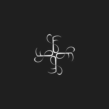 sf letter logo design with black color vector