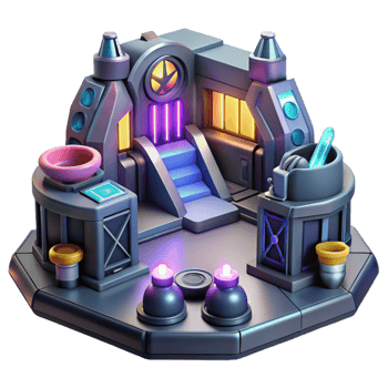Futuristic 3D Game Asset Sci Fi Lab png