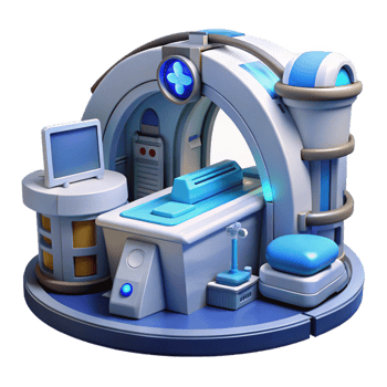 impressive rustic Cartoon 3D MRI Machine Illustration exclusive png
