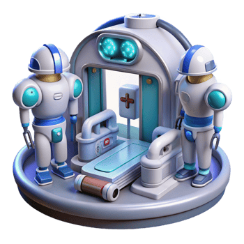 Medical Robot Illustration Futuristic 3D Healthcare png