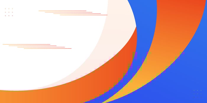 Abstract 3D fluid wave background with trendy blue and orange design. Creative design for flyer. Eps10 vector