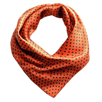 Colorful Polka Dot Silk Bandana Isolated on Transparent Background png