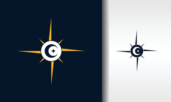 moonlight compass logo vector