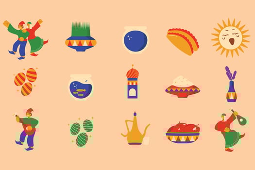 Nowruz Festival Illustration vector
