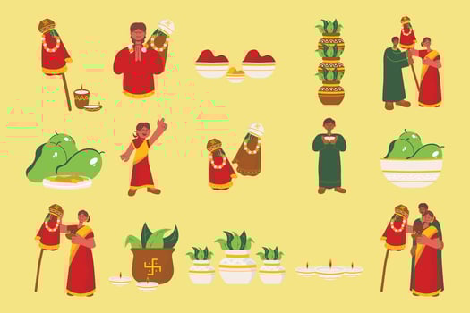 Ugadi Padwa illustration vector