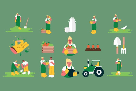 Agritech illustration collection vector