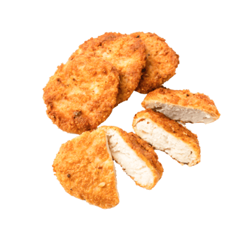 Crispy Breaded Chicken Patties Delicious Golden-Brown Food Photography png