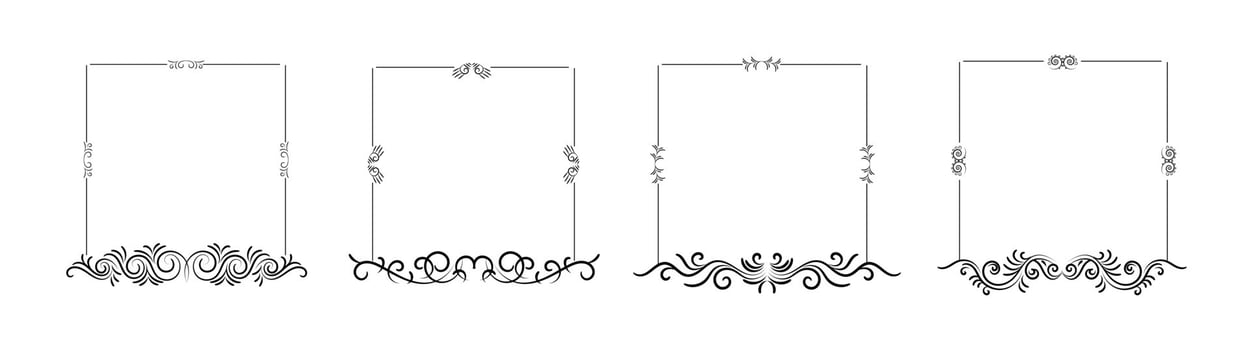 Vintage decorative ornamental element art vector