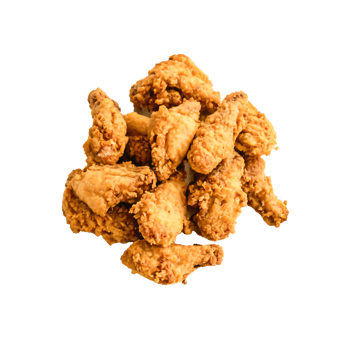 Crispy Fried Chicken Wings Golden-Brown, Delicious Food Photography png