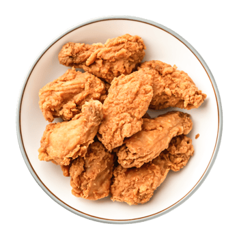 Crispy Fried Chicken Wings on Plate Delicious Food Photography png